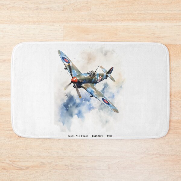 Item preview, Spitfire 1938 Royal Air Force Jet Watercolour Painting Print designed and sold by PicTechNowArt.