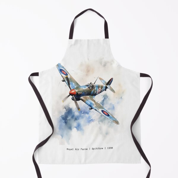 Item preview, Spitfire 1938 Royal Air Force Jet Watercolour Painting Print designed and sold by PicTechNowArt.