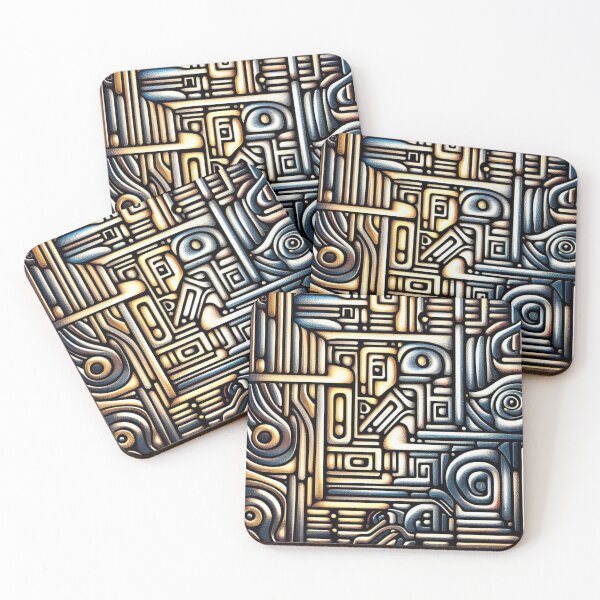 Item preview, Metallic Zentangle designed and sold by Donkey's Salad.