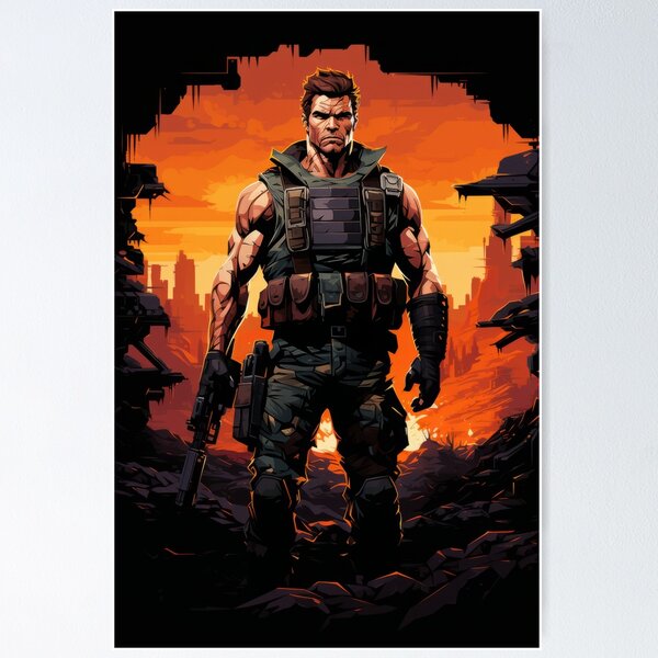 Item preview, Strength and Courage - Muscular Commando in Colorful 2D Graphics designed and sold by Piotrek0001.