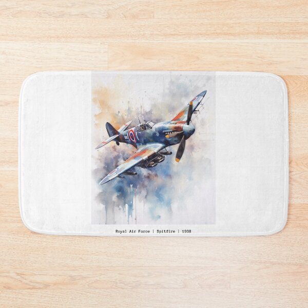 Item preview, Spitfire 1938 Royal Air Force Jet Watercolour Painting Print designed and sold by PicTechNowArt.