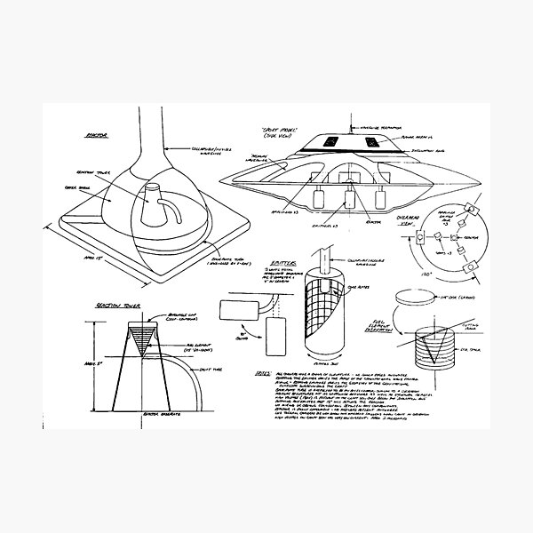 Item preview, Sport Model UFO diagram designed and sold by Imperfect Organism.