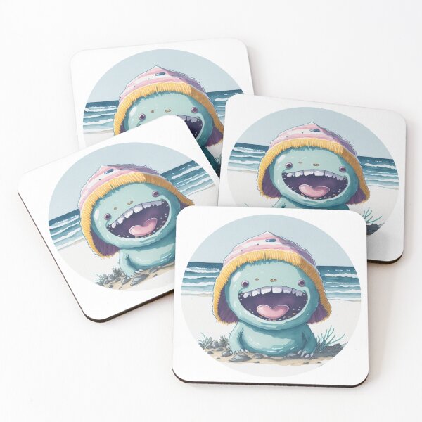 Item preview, Cute happy little alien on vacation by the sea. designed and sold by SaraSumi.