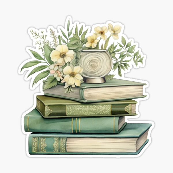 Pile of Books Design Sticker for Sale by Lizzamour