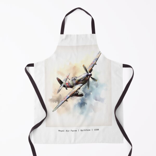 Item preview, Spitfire 1938 Royal Air Force Jet Watercolour Painting Print designed and sold by PicTechNowArt.