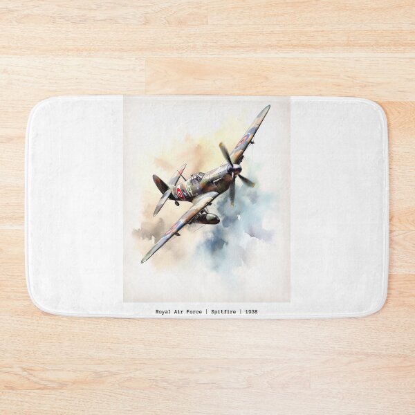 Item preview, Spitfire 1938 Royal Air Force Jet Watercolour Painting Print designed and sold by PicTechNowArt.