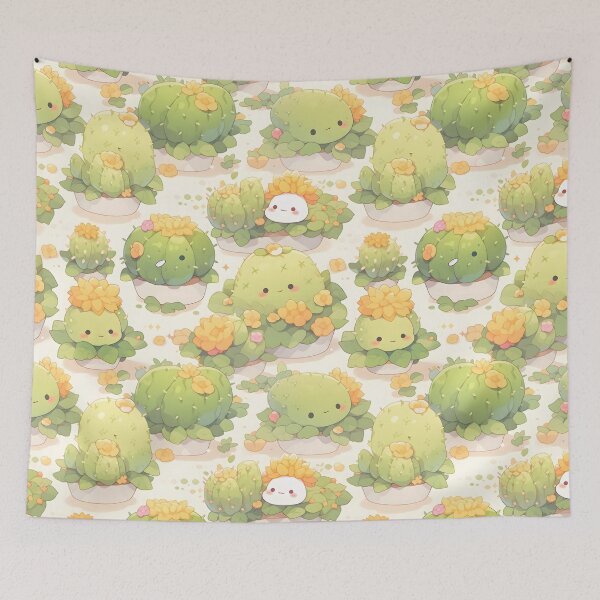 Item preview, Green Cactus Kawaii Pretty Cactusses designed and sold by 18tokwa.