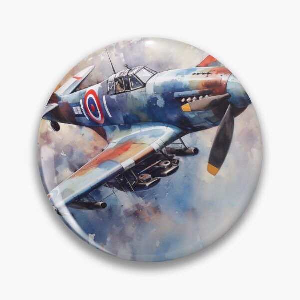 Item preview, Spitfire 1938 Royal Air Force Jet Watercolour Painting Print designed and sold by PicTechNowArt.