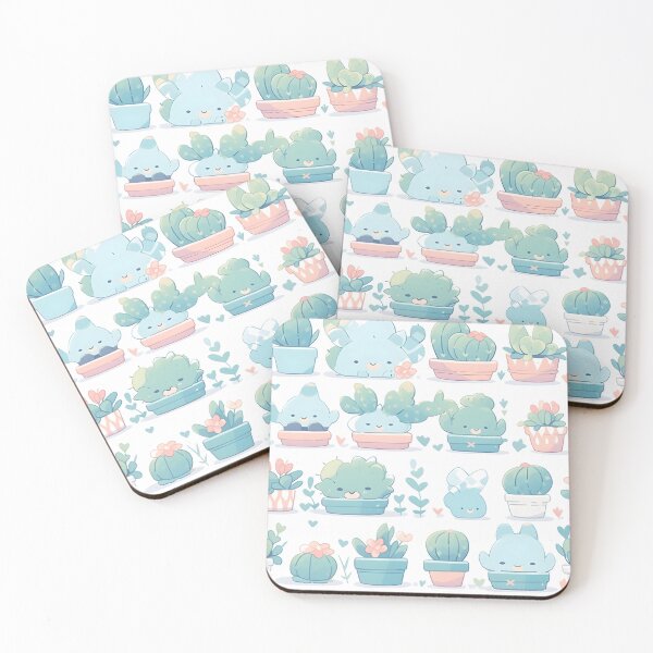 Item preview, Blue Happy Cactus Kawaii Pretty Cactusses designed and sold by 18tokwa.