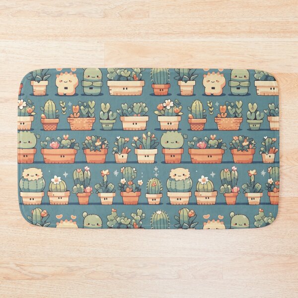 Item preview, Cactus Kawaii Pretty Cactusses Pattern Blue Theme designed and sold by 18tokwa.