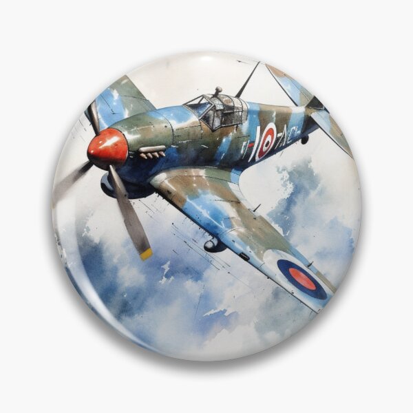 Item preview, Spitfire 1938 Royal Air Force Jet Watercolour Painting Print designed and sold by PicTechNowArt.