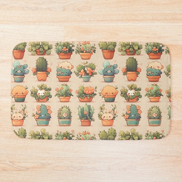 Item preview, Kawaii Pretty Cactusses Pattern designed and sold by 18tokwa.