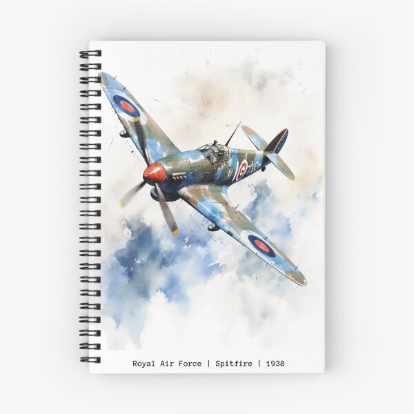 Item preview, Spitfire 1938 Royal Air Force Jet Watercolour Painting Print designed and sold by PicTechNowArt.