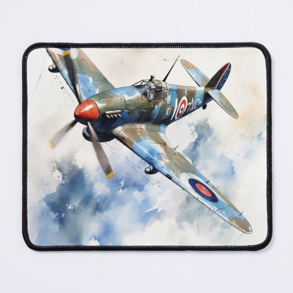 Item preview, Spitfire 1938 Royal Air Force Jet Watercolour Painting Print designed and sold by PicTechNowArt.