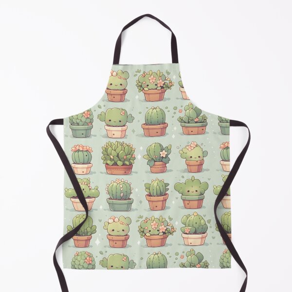 Item preview, Green Happy Cactus Kawaii Pretty Cactusses Pattern designed and sold by 18tokwa.