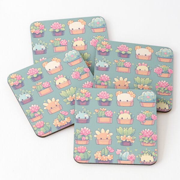 Item preview, Happy Cactus Kawaii Pretty Cactusses Pattern designed and sold by 18tokwa.