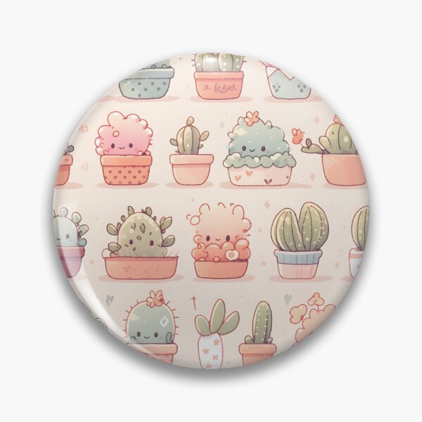 Item preview, Happy Bright Warm Cactus Kawaii Pretty Cactusses Pattern designed and sold by 18tokwa.