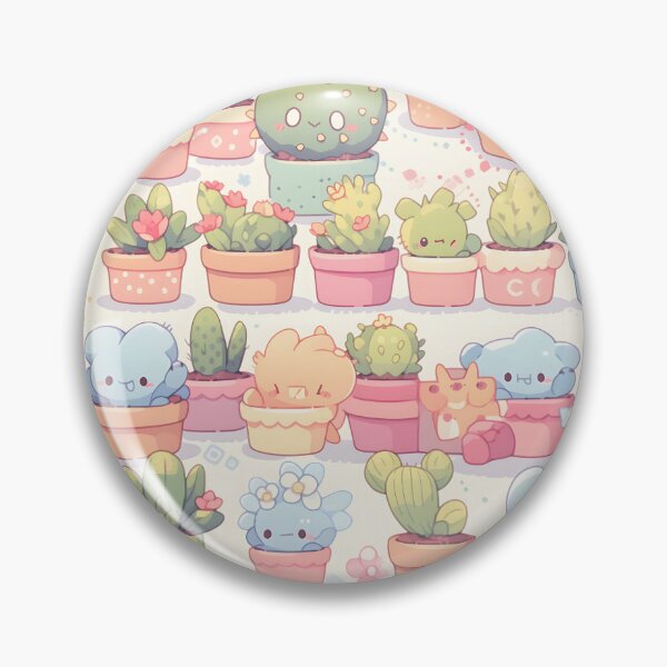 Item preview, Club Of Happy Cactus Kawaii Pretty Cactusses Pattern designed and sold by 18tokwa.