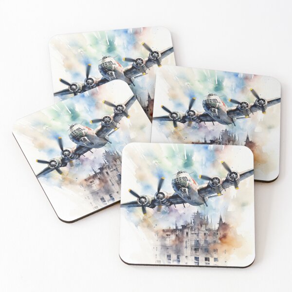 Item preview, B-17 Flying Fortress RAF WWII Bomber Vintage Art Print designed and sold by PicTechNowArt.