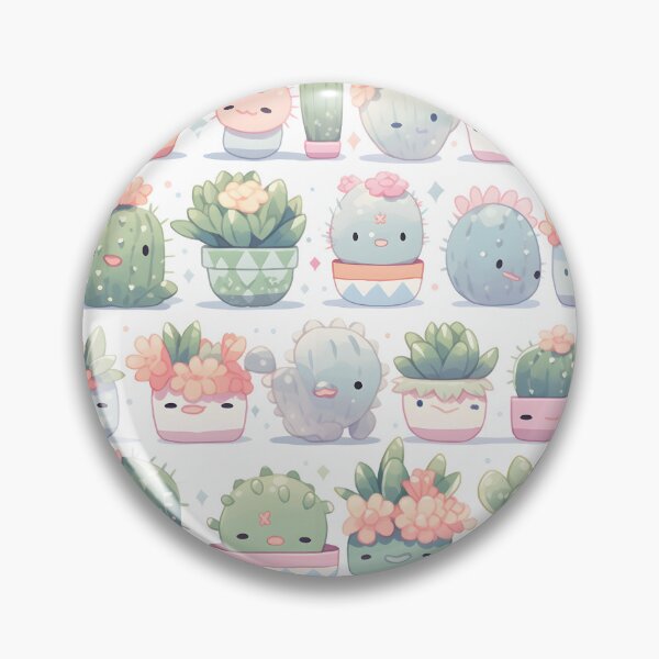 Item preview, Chubby Cactus Kawaii Pretty Cactusses Pattern designed and sold by 18tokwa.