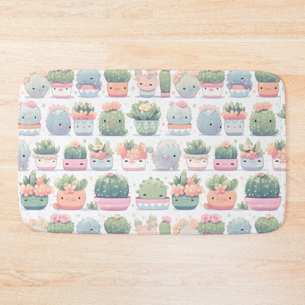 Item preview, Chubby Cactus Kawaii Pretty Cactusses Pattern designed and sold by 18tokwa.