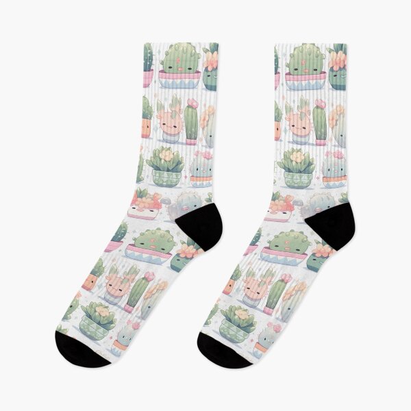 Item preview, Chubby Cactus Kawaii Pretty Cactusses Pattern designed and sold by 18tokwa.