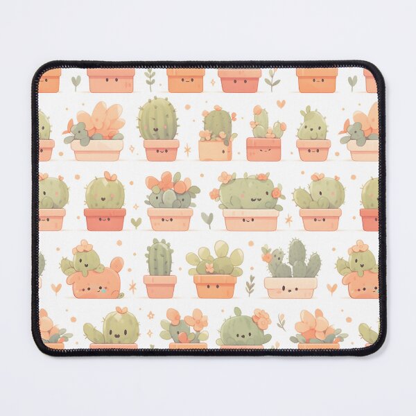 Item preview, Happy Green Cactus Kawaii Illustrate Of Pretty Cactusses Pattern designed and sold by 18tokwa.