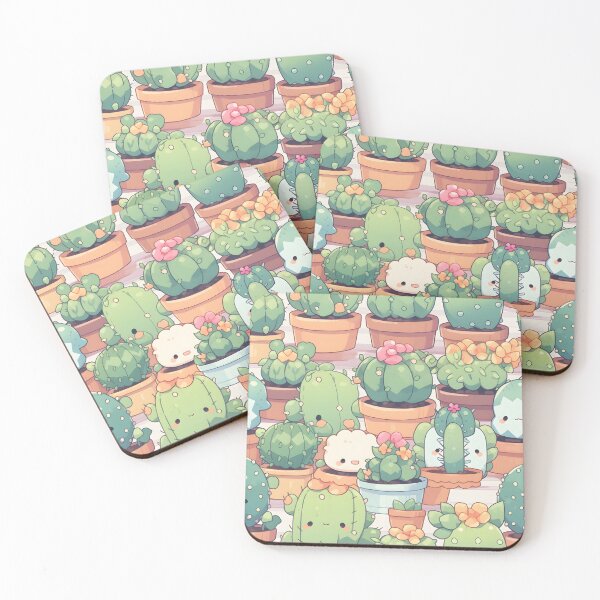 Item preview, Happy Cute Cactus Kawaii Pretty Cactusses Design designed and sold by 18tokwa.