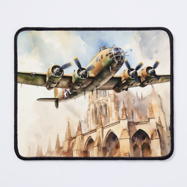 Item preview, B-17 Flying Fortress RAF WWII Bomber Vintage Art Print designed and sold by PicTechNowArt.