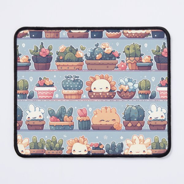 Item preview, Blue Theme Happy Cactus Kawaii Pretty Cactusses Pattern designed and sold by 18tokwa.