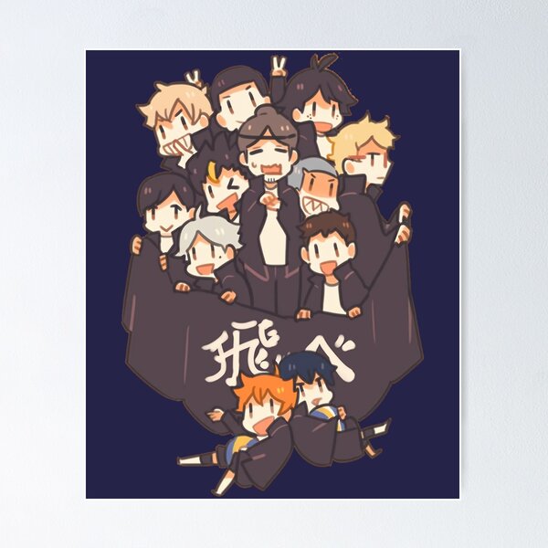 Laminated Haikyuu Poster Karasuno High School Volleyball Team