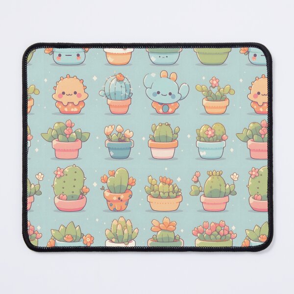 Item preview, Happy Cute Cactus Kawaii Pretty Cactusses Pattern designed and sold by 18tokwa.