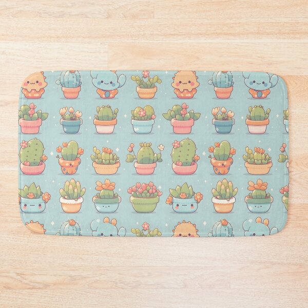 Item preview, Happy Cute Cactus Kawaii Pretty Cactusses Pattern designed and sold by 18tokwa.