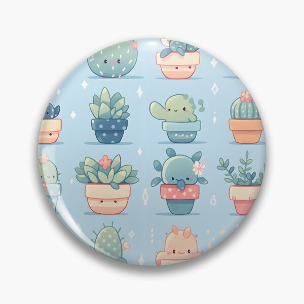 Item preview, Blue Theme Of Cactus Kawaii Pretty Cactusses Pattern designed and sold by 18tokwa.
