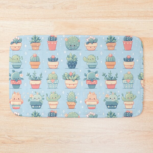 Item preview, Blue Theme Of Cactus Kawaii Pretty Cactusses Pattern designed and sold by 18tokwa.