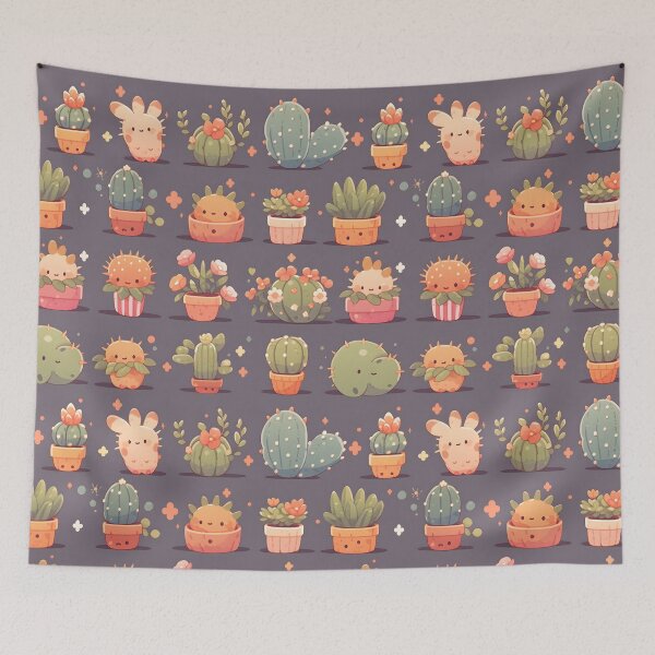 Item preview, Cactus Kawaii Art Pretty Cactusses Pattern designed and sold by 18tokwa.