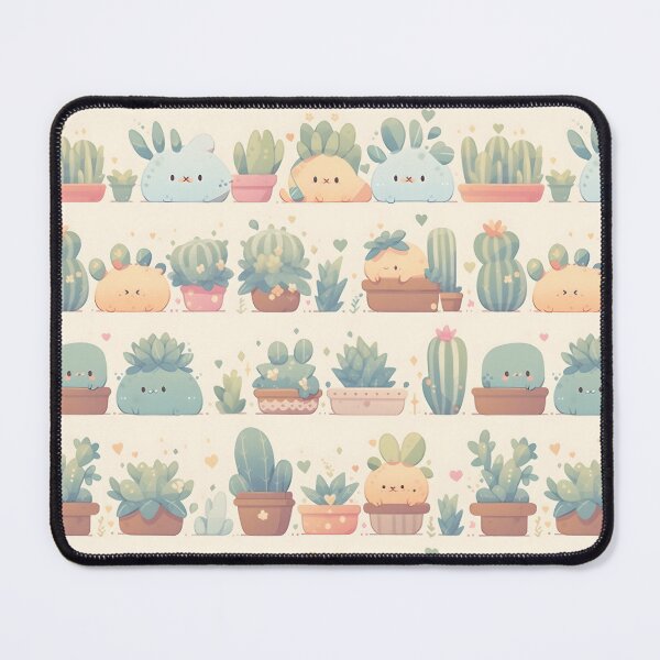 Item preview, Chubby Boo Happy Cactus Kawaii Pretty Cactusses Pattern designed and sold by 18tokwa.