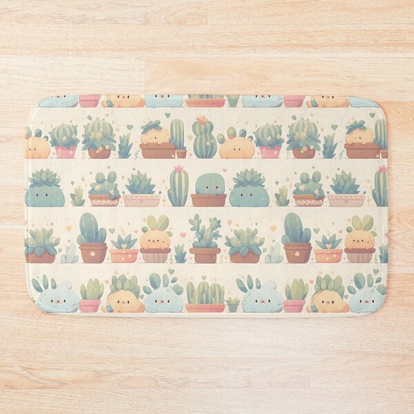 Item preview, Chubby Boo Happy Cactus Kawaii Pretty Cactusses Pattern designed and sold by 18tokwa.