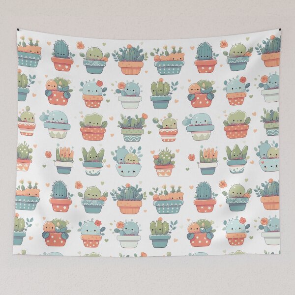 Item preview, Cute Adorable Cactus Kawaii Pretty Cactusses Pattern designed and sold by 18tokwa.