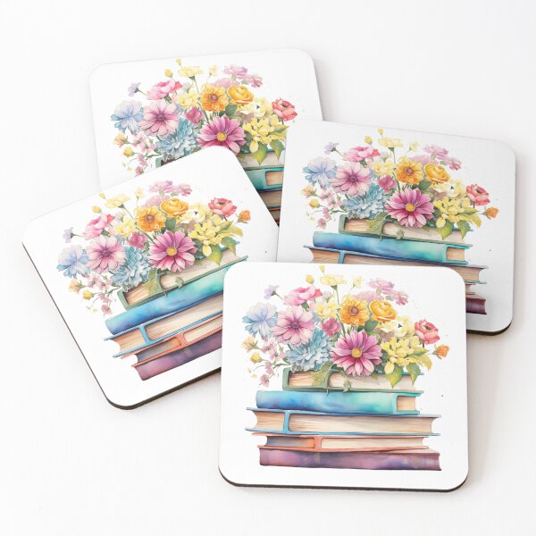 Item preview, Pastel Flowers on Books designed and sold by aurahealing.