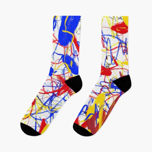 Item preview, Red Blue Yellow Scribble Abstract Doodle Messy Modern designed and sold by hopecope.