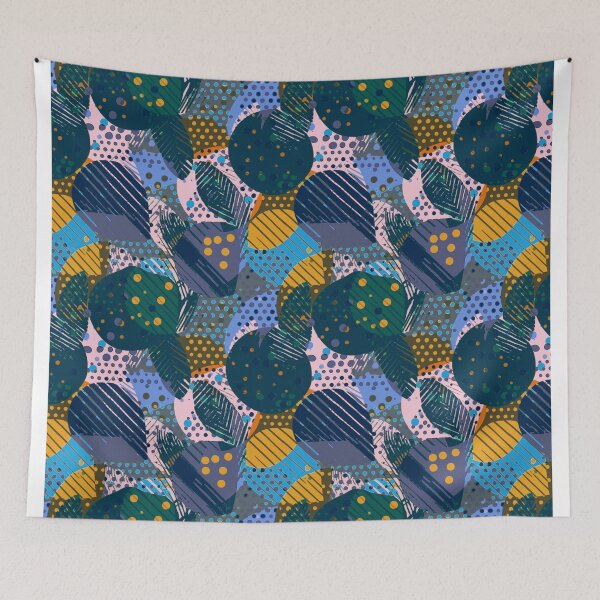 Item preview, Polka dots nature elements dark colors designed and sold by Alessandro Remo Mazzoni Remotextiles.