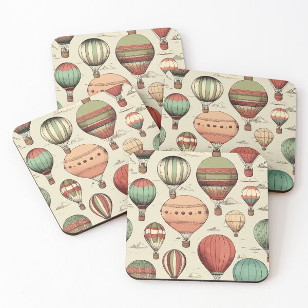 Item preview, Vintage Hot Air Balloons Digital Pattern 2 designed and sold by zolarche.