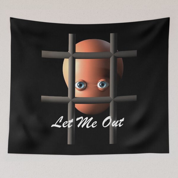 Item preview, Stylized head behind grates designed and sold by BZsArt.
