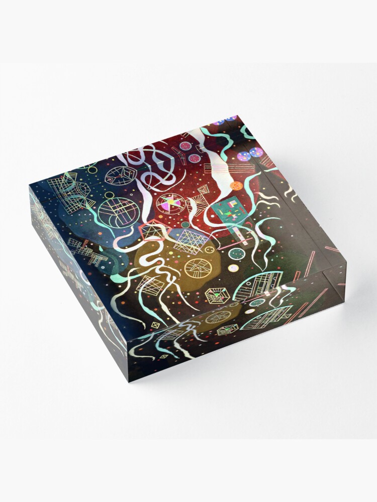 Alternate view of Kandinsky - Movement I, abstract art Acrylic Block