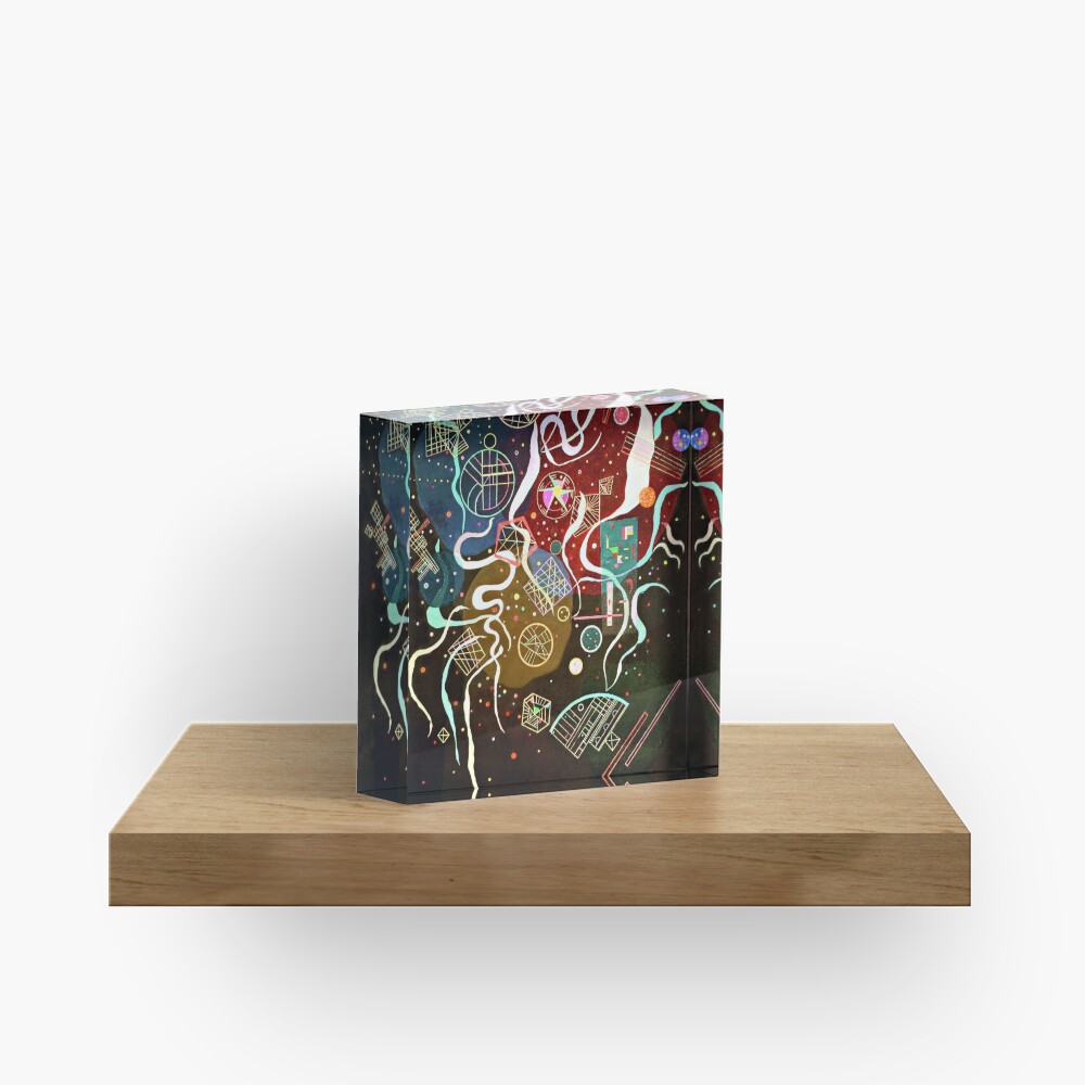 Kandinsky - Movement I, abstract art Acrylic Block