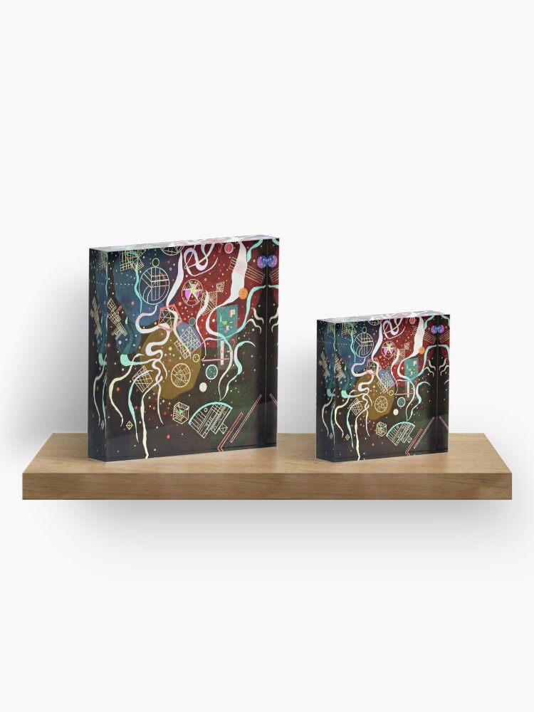 Alternate view of Kandinsky - Movement I, abstract art Acrylic Block