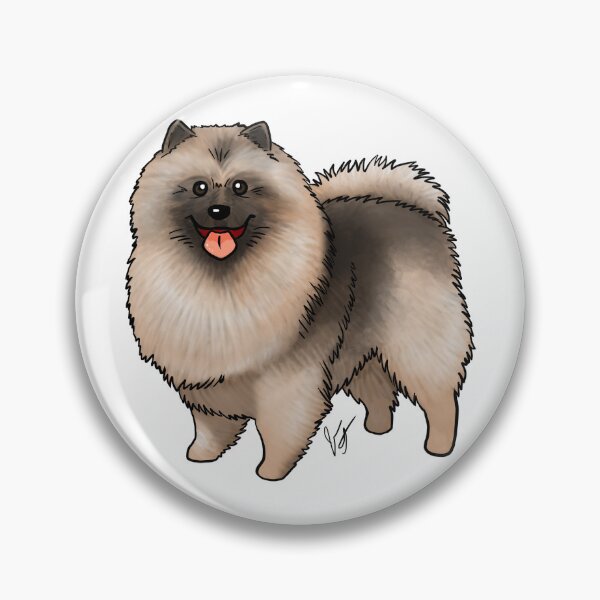 Item preview, Keeshond - Cream Gray and Black designed and sold by Jennifer Stolzer.
