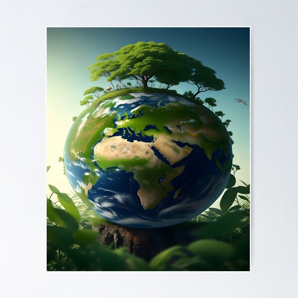 World Environment Day vintage poster, banner, watercolor drawing Earth.  22705108 Vector Art at Vecteezy