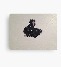 Rabbit in A Snowstorm Canvas Print